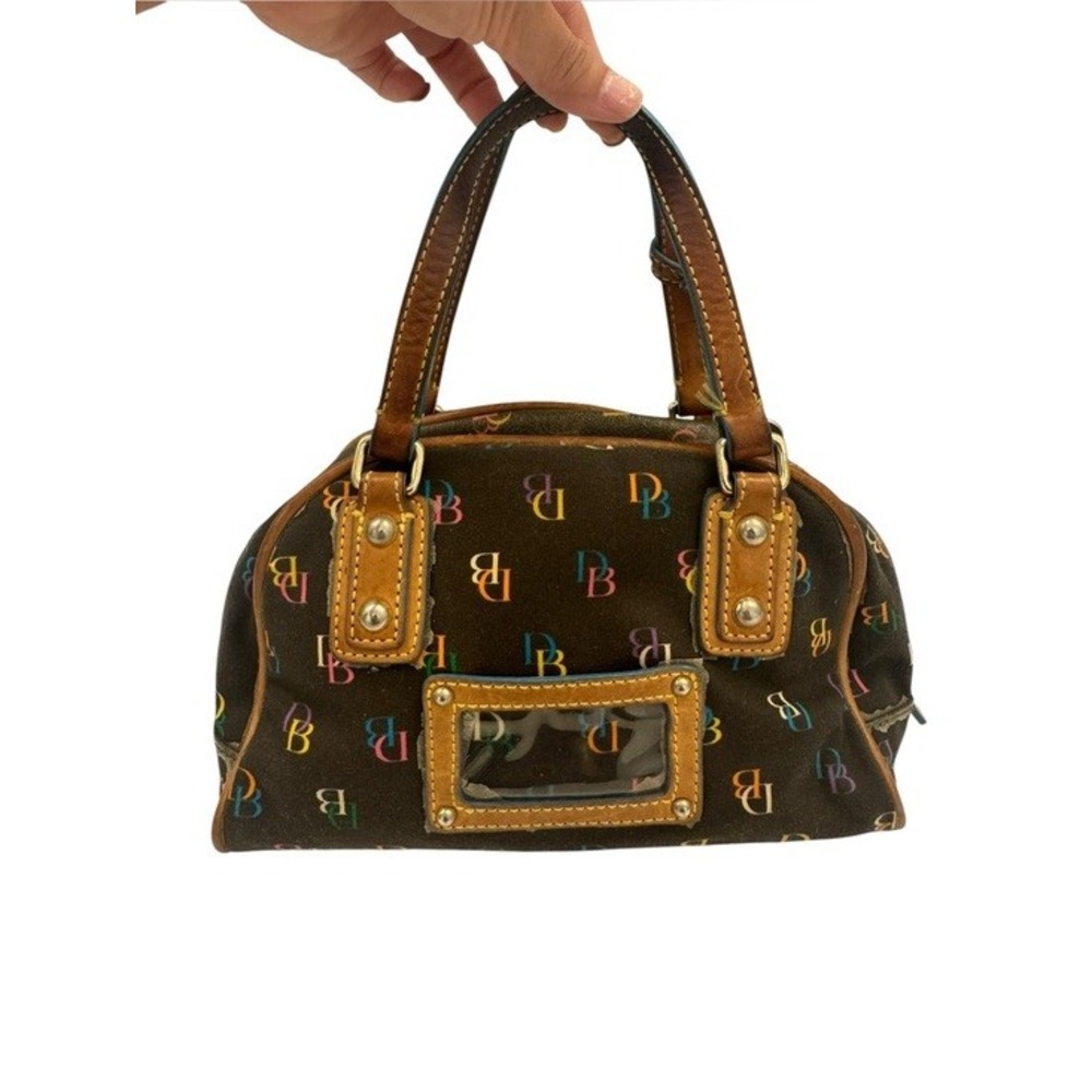 Dooney & Bourke Black Mini Y2K Vintage Satchel Handbag - Read